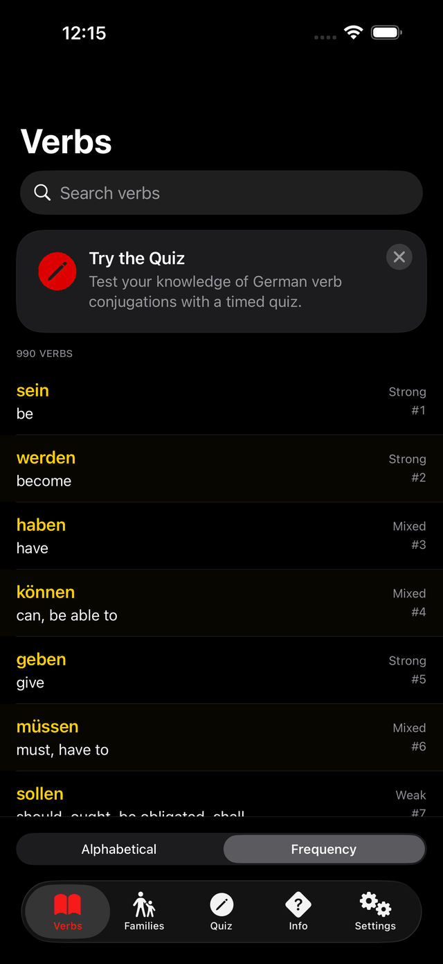 Verb browser — after