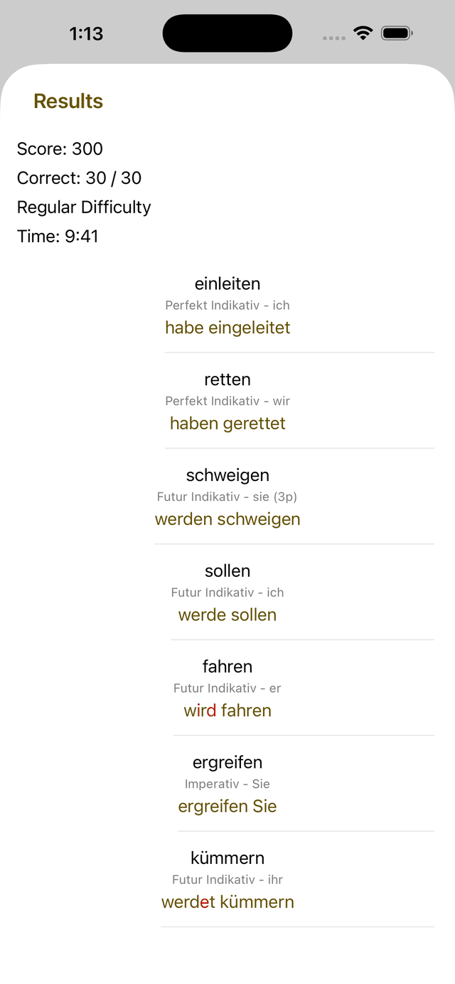 Quiz results — before