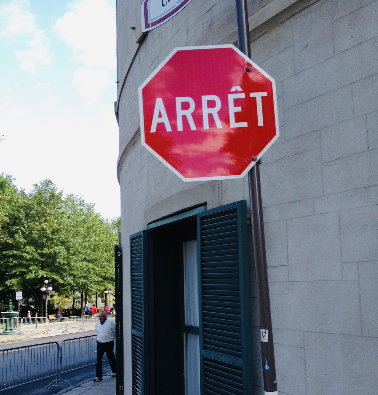 Stop Sign in Quebec City